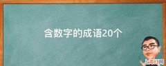 含数字的成语20个