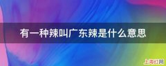 有一种辣叫广东辣是什么意思