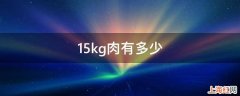 15kg肉有多少