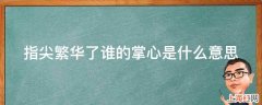 指尖繁华了谁的掌心是什么意思