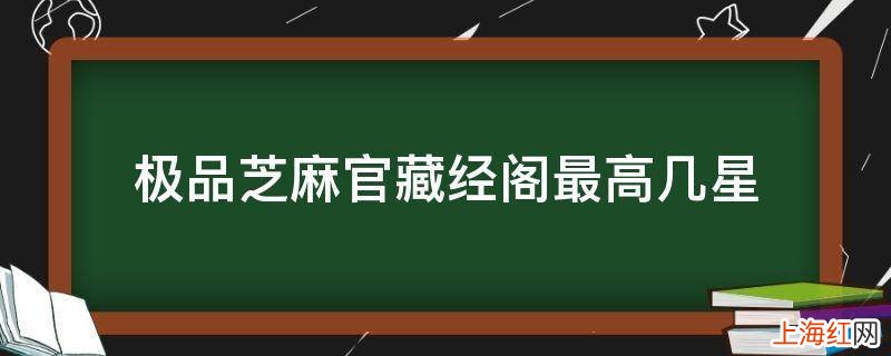 极品芝麻官藏经阁最高几星