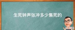 生死钟声张冲多少集死的