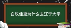 白玫佳黛为什么去辽宁大学