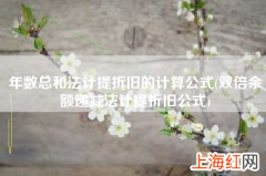 双倍余额递减法计提折旧公式 年数总和法计提折旧的计算公式