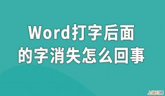 word文档打字后面的字就没了 Word打字后面的字消失了