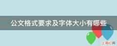 公文格式要求及字体大小有哪些