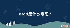 nsdd是什么意思？