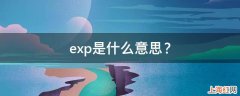 exp是什么意思？