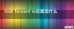 look+forward+to后面加什么