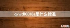 q/wdl0016s是什么标准