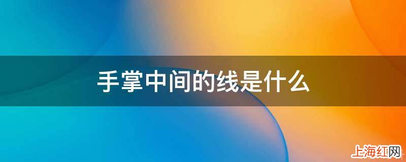 手掌中间的线是什么