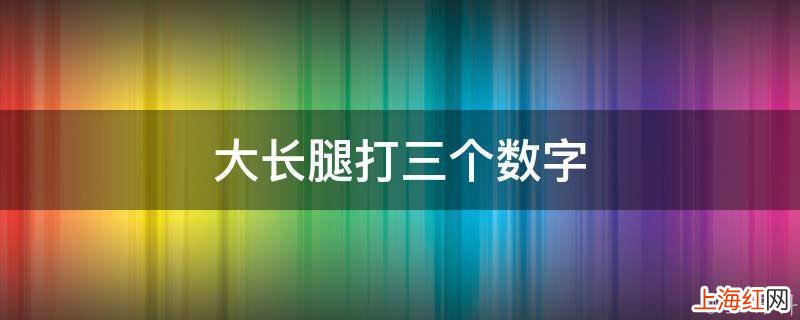 大长腿打三个数字