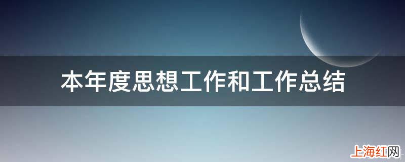 本年度思想工作和工作总结