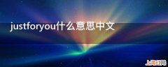 justforyou什么意思中文