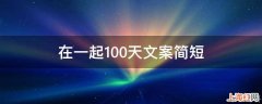 在一起100天文案简短