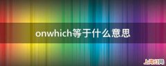 onwhich等于什么意思