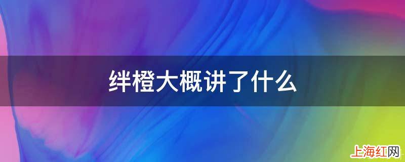 绊橙大概讲了什么