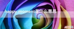 happy moment是什么意思