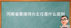 河南省委接待办主任是什么级别