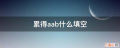 累得aab什么填空