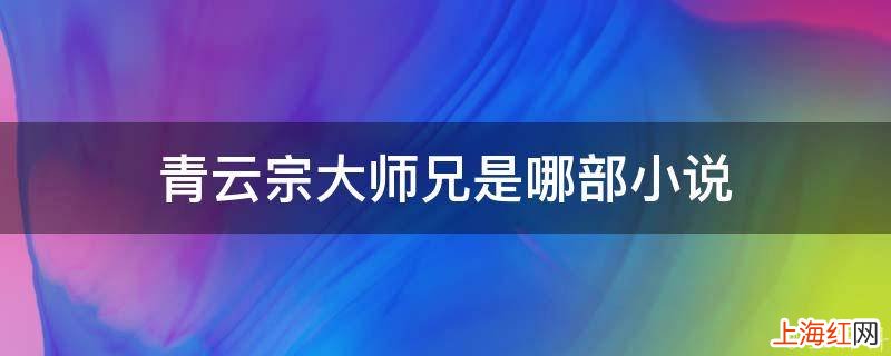 青云宗大师兄是哪部小说