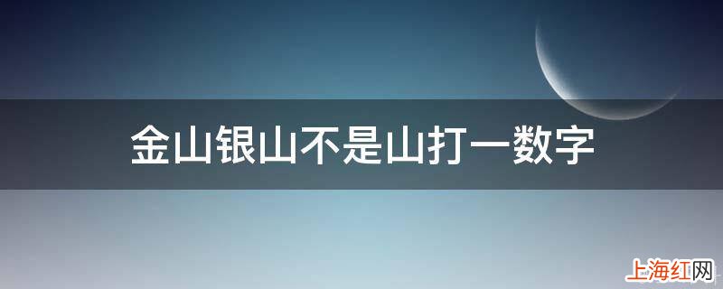 金山银山不是山打一数字