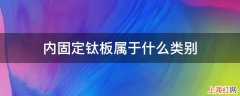 内固定钛板属于什么类别