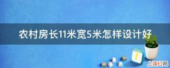 农村房长11米宽5米怎样设计好