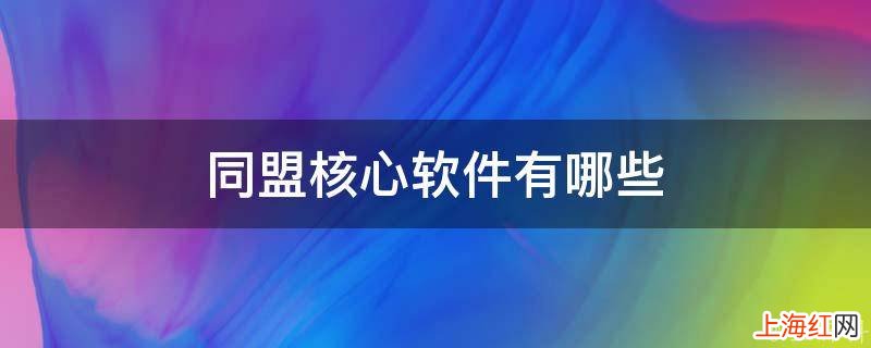 同盟核心软件有哪些