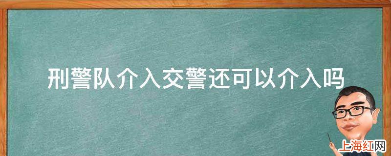 刑警队介入交警还可以介入吗