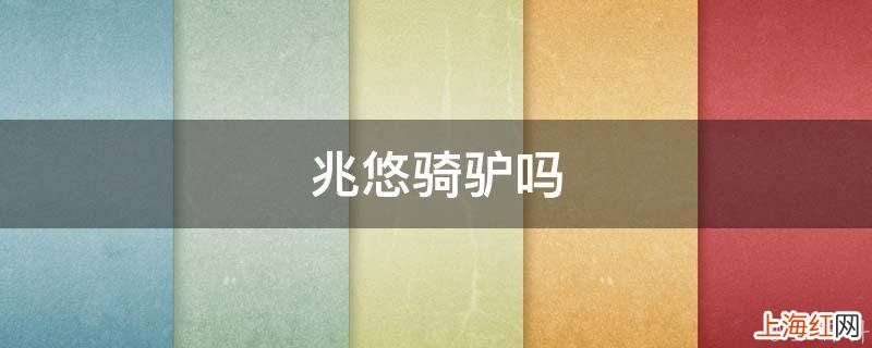 兆悠骑驴吗