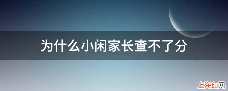 为什么小闲家长查不了分