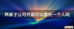 两家子公司开庭可以委托一个人吗