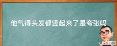 他气得头发都竖起来了是夸张吗