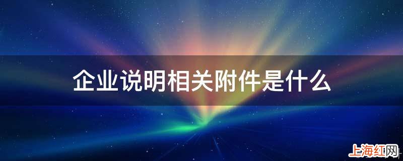 企业说明相关附件是什么