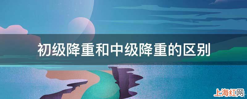 初级降重和中级降重的区别