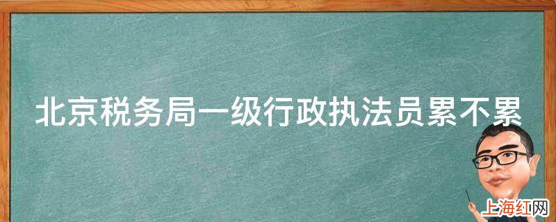 北京税务局一级行政执法员累不累