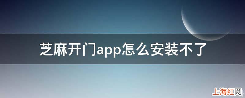 芝麻开门app怎么安装不了