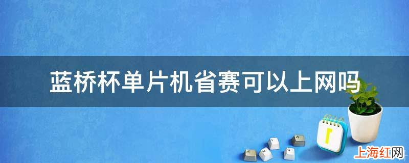 蓝桥杯单片机省赛可以上网吗