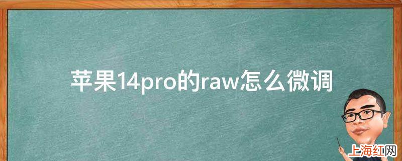 苹果14pro的raw怎么微调