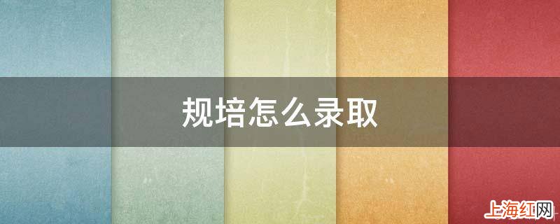 规培怎么录取