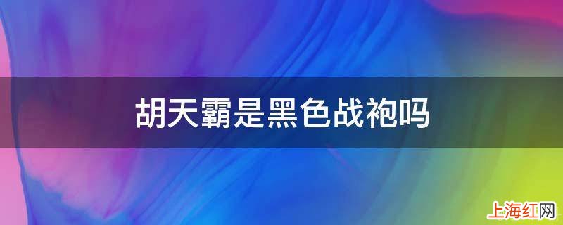 胡天霸是黑色战袍吗