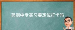 药剂中专实习要定位打卡吗