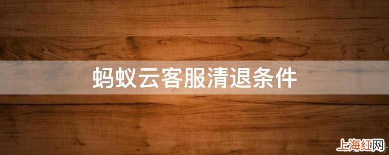 蚂蚁云客服清退条件