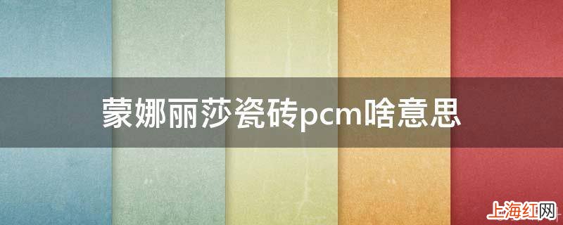 蒙娜丽莎瓷砖pcm啥意思