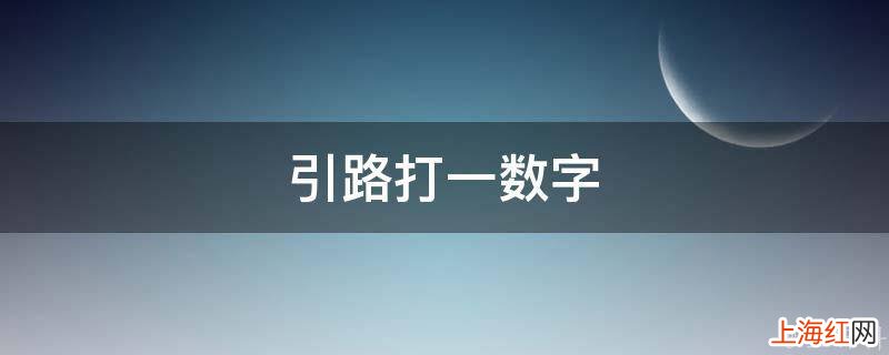 引路打一数字