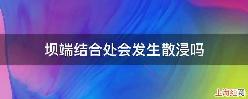 坝端结合处会发生散浸吗