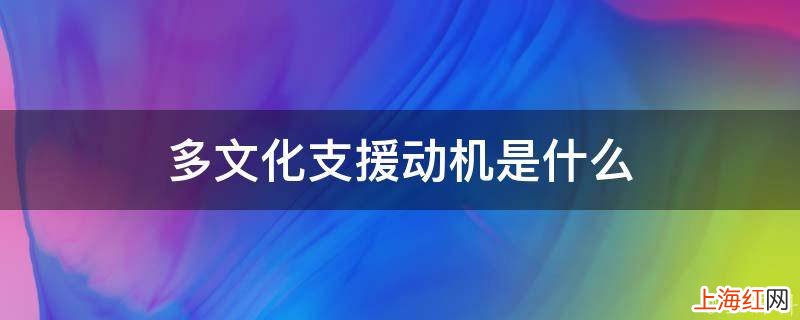 多文化支援动机是什么