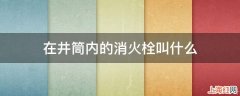 在井筒内的消火栓叫什么