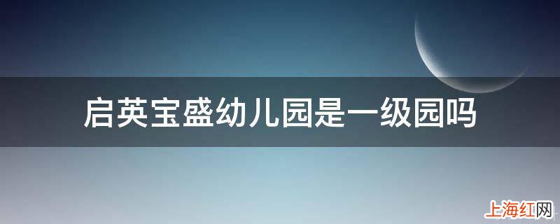 启英宝盛幼儿园是一级园吗